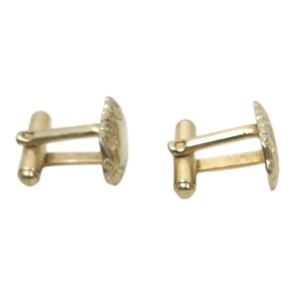 Swirled Scroll Cufflinks Silver Tone Men Vintage MCM Jewelry Accessory